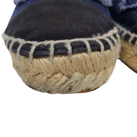 Chanel Interlocking CC Denim Canvas Slip On Espadrille Flats - Picture 3 of 10